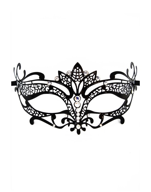 Masque vénitien Asia rigide noir avec strass - HMJ-028BK Masque vénitien Asia rigide noir avec strass - HMJ-028BK