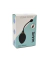 WAVE, Un Œuf vibrant noir USB avec télécommande, dans un silicone médical doux et lisse - B50BLK