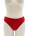 Culotte rouge en dentelle avec nœud en satin - PF09LRED