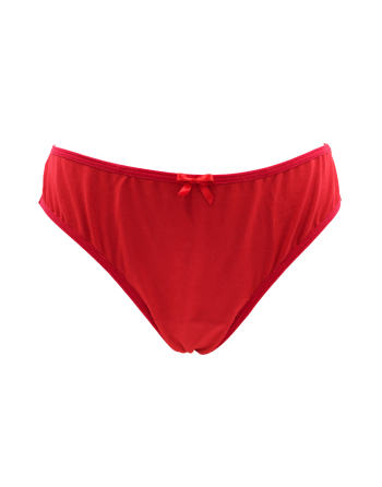 Culotte rouge en dentelle avec nœud en satin - PF09LRED