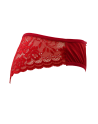 Culotte rouge en dentelle avec nœud en satin - PF09LRED