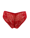 Culotte rouge en dentelle avec nœud en satin - PF09LRED