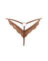 String taupe en dentelle avec bijou cœur doré - PA02MBRW