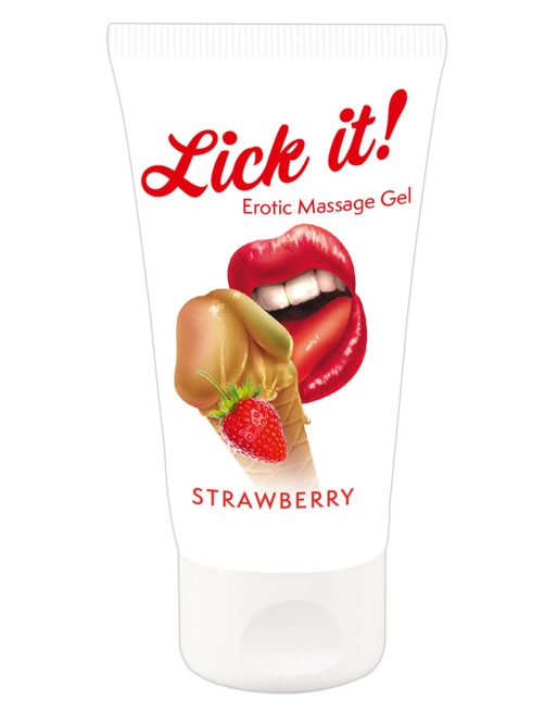 Lubrifiant et gel de massage végétalien comestible goût fraise 50ml - R625736 Lubrifiant et gel de massage végétalien comestible goût fraise 50ml - R625736