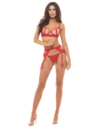 Ensemble 3 pièces rouge - REN53050-TRED