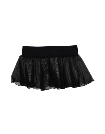 Mini jupe noire en résille transparente Stella - LSN3