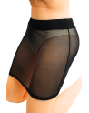 Jupe noire en résille transparente Maya - LSN1