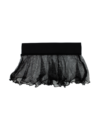 Mini jupe noire en résille large transparente Sofia - LSN4