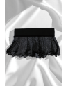 Mini jupe noire en résille large transparente Sofia - LSN4