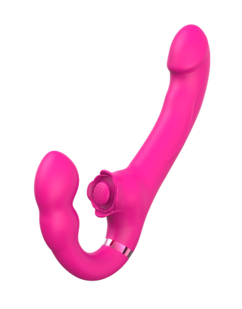 Vibromasseur ROSEA Strap-on Triple Action Télécommandé - SAV190