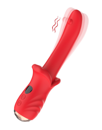 Vibromasseur Rouge Ultra-Souple KISS – USK-V35