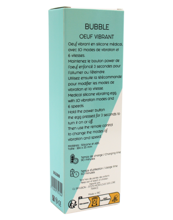 Œuf Vibrant Télécommandé BUBBLE - BQ200