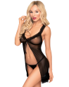Babydoll et string assorti Noir After sunset - PH0007BLK