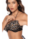 Bikini Bandeau Léopard avec Dentelle - MAL67106LEOP