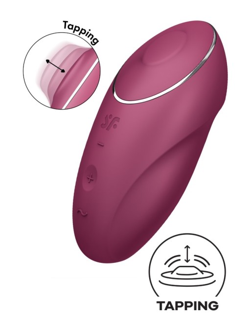 Vibromasseur à poser, stimulateur clitoridien rouge Tap Climax 1 Satisfyer - CC597858 Vibromasseur à poser, stimulateur clitoridien rouge Tap Climax 1 Satisfyer - CC597858